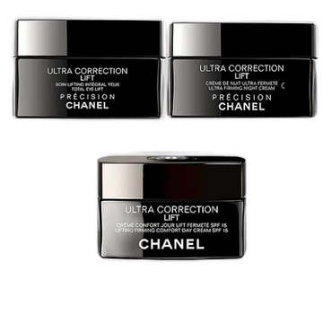 CHANEL PRECISION ULTRA CORRECTION LIFT SET 3 CREME in Stile VISO NOTTE 50GR GIORNO 50GR CONTORNO OCCHI 15GR