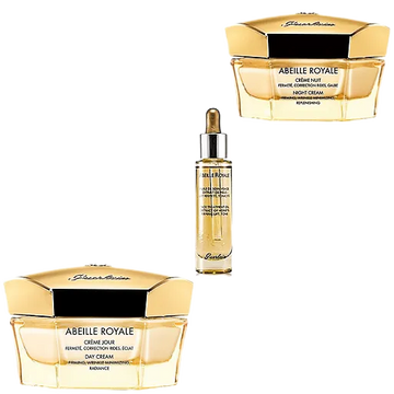 Tris Guerlain abelle royale day cream 50ml-night cream 50ml-face treatment oil 28 ml in Stile day cream 50ml -night cream 50ml-face treatment oil 28ml